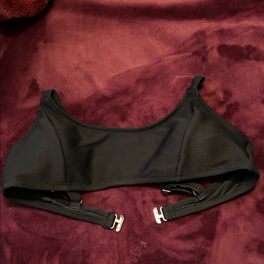 Black popvil swim suit top